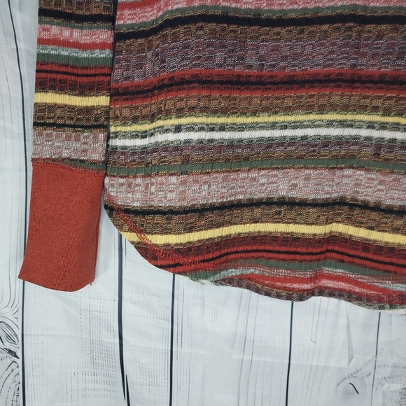 No Boundaries Striped Multicolor Grunge 90’s Long  Sleeve Top - Picture 4 of 13